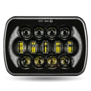 ไฟหน้ารถยนต์แบบ LED ทรงสี่เหลี่ยมขนาด 7 นิ้ว 5*7 สำหรับรถออฟโรด พร้อมเลนส์หลอดไฟสำหรับรถบรรทุก รถออฟโรด เชอโรกี - Product Image 4