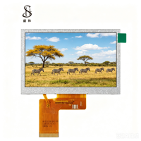 Écran LCD TFT IPS BOE de 4,3 pouces avec rétroéclairage LED, résolution 800x480, RGB 40PIN I2C, luminosité 600 nits, température de fonctionnement -20°C à 70°C