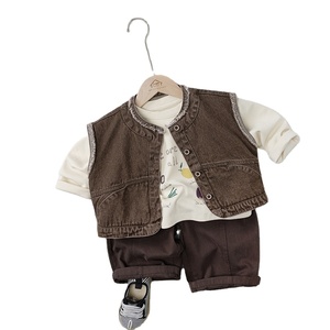 Nouvelle Collection Printemps 2026 – <span class=keywords><strong>Gilet</strong></span> en Coton Rétro Style Coréen et Japonais pour Enfants (Garçons et Filles) – Haut Polyvalent - Product Image 3
