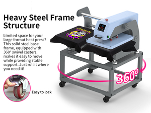 Otterpro ánh sáng màu xanh 40*50cm kép trạm dập nổi máy truyền nhiệt mới máy ép không khí trượt nhãn dệt lõi thành phần động cơ - Product Image 2