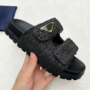 Sandali Retrò da <span class=keywords><strong>Donna</strong></span> di Alta Qualità, <span class=keywords><strong>Ciabatte</strong></span> Slip-On in <span class=keywords><strong>Paglia</strong></span> Leggere con Punta Aperta per l'Estate - Product Image 5