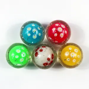 Customizable 45mm colored luminous led light children boy rubber bouncy high bouncing ball play toy