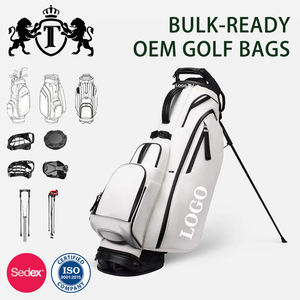 Anti-Scratch <b>Golf</b> Tour <b>Bag</b> Synthetic Leather Vessel <b>Golf</b> <b>Bag</b> Multiple Pockets <b>Golf</b> Caddy <b>Bag</b> - Product Image 1
