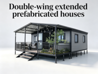 Maison mobile modulaire préfabriquée moderne à 2 chambres, conteneur extensible de 20 pieds ou 40 pieds, villa familiale portable