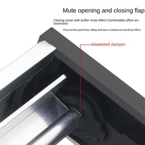 סגנון מודרני אלומיניום סגסוגת אלומיניום שולחן עבודה תיבת כיסוי עם חור חוט עבור חומרת ריהוט משרדי המחשב - Product Image 1