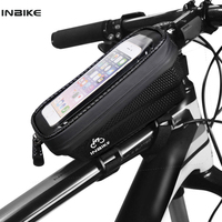 Inbike bolsa de bicicleta à prova de chuva, quadro frontal superior, saco de ciclismo, 6.5in, estojo para celular, touchscreen, acessórios de bicicleta mtb