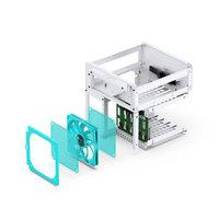 JONSBO N2 ITX Mini NAS Server Casing Kecil All-In-One Aluminium Portabel dengan 5 Slot Hard Disk Chassis Hot-Swappable