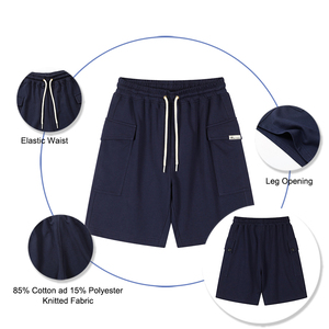 Estate maschile che indossa pantaloncini da surf regolari <span class=keywords><strong>con</strong></span> <span class=keywords><strong>tasche</strong></span> laterali <span class=keywords><strong>con</strong></span> Logo personalizzato in cotone <span class=keywords><strong>pantaloni</strong></span> <span class=keywords><strong>corti</strong></span> in poliestere - Product Image 2