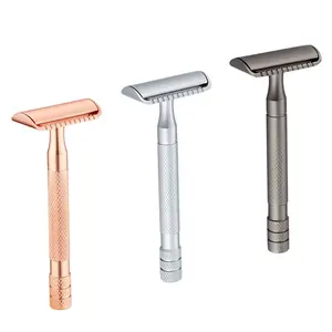 Metal safety razor 3 pieces classical double edge blade shaving razor for men