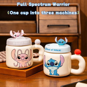 Vajilla de Dibujos Animados de Disney, Tazas de Café de 560 ml, Tazas para Leche con Asa y Tapa para Uso Doméstico, Regalos, Fiestas y Vasos de Agua para Niños - Product Image 5