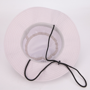 Sombrero de pescador de ala ancha personalizado para hombre, gorra de Safari de cuerda, Parche de goma de alta calidad, sombrero de cubo con agujero cortado con láser y cuerda - Product Image 6