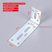 Supports d'angle en métal en forme de L robustes pour meubles, fixation en fer pour armoire en bois, support d'étagère flottante
