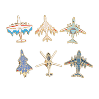 Broche de série d'avion d'avion de dessin animé de personnalité créative à la mode nouveau pour l'épinglette avec la technique de gravure coulée