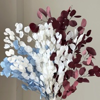 Lovebay Home Decor Plante préservée Feuilles d'eucalyptus séchées Feuillage Feuilles d'eucalyptus conservées naturelles pour arrangement de mariage