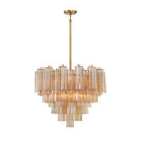 Lustre en verre rectangulaire à plusieurs niveaux, éclairage moderne pour salon, lumières dorées pour salle à manger et bar