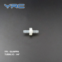 YRC Industrial Filter Inline plastik kecil, saringan PP berduri, selang 1/4 inci 6.4mm
