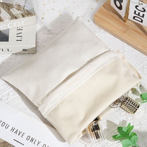 Logo tùy chỉnh in giày lưu trữ dây rút túi nhung Kem Nhung flannel Máy sấy tóc bó Tóc Giả đóng gói túi bụi nhung Túi - Product Image 5