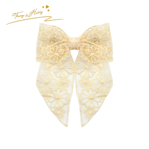 Tracy & Herry Gentle Maiden Lace Bow Hairpin Top Clip Princesse Hairgrips Hair Edge Clip Sweet Temperament Hair Clip - Product Image 5