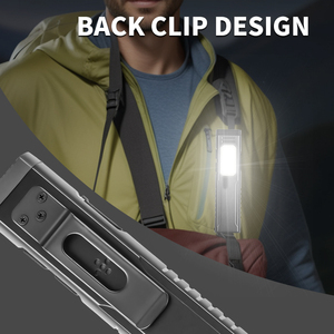 COB sidelight Torch mỏng nhỏ từ đèn pin có thể sạc lại nhỏ gọn Túi đèn <span class=keywords><strong>flash</strong></span> ánh sáng Waring báo động EDC phẳng đèn pin - Product Image 3