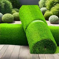 Rouleaux d'herbe artificielle réaliste de luxe Huimin Champion 20 mm - Matériau plastique durable, résistant à l'eau et aux UV, respectueux de l'environnement