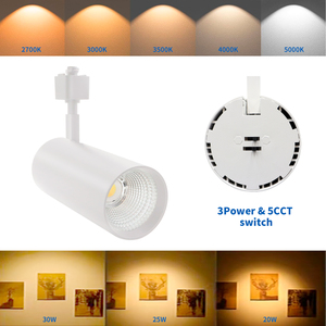 Hiện đại theo dõi ánh sáng có thể điều chỉnh 3 điện 5cct tập trung đèn thương mại lịch thi đấu CRI>90 + Dimmable Trần Spotlight dẫn ánh sáng theo dõi - Product Image 5