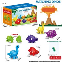 Juego Educativo de Aprendizaje del Alfabeto Dinos Montessori ABC, Juego de Emparejamiento de Letras Mayúsculas y Minúsculas, Rompecabezas de Clasificación para Desarrollar Habilidades Motoras Finas