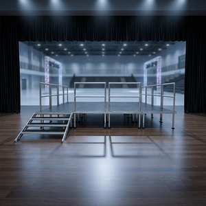 1.22x2.44m Plywood <b>Platform</b> <b>Stage</b> Mobile Aluminum Adjustable Height <b>Stage</b> - Product Image 2