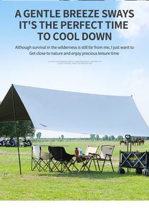 Lona de <span class=keywords><strong>Sombra</strong></span> Portátil Personalizada al por Mayor, Carpa de Picnic Grande, Lona de Protección Solar <span class=keywords><strong>para</strong></span> Acampar, Toldo Resistente a los Rayos UV, Impermeable y de Fácil Instalación - Product Image 4