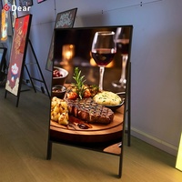Peut être Personnalisé 60*90cm Led Lightbox Panneau D'affichage Cadre Photo Mince En Aluminium Cadre Menu Boîte À Lumière Affichage Sans Support