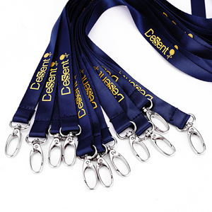 Venta caliente Cordón de sublimación personalizado tela de poliéster con características de impresión offset logotipo personalizado y accesorios de gancho - Product Image 1