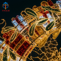 Riesiger Outdoor-Weihnachtsbogen mit Seidenlaternen-Set, Handgefertigte Festliche Feiertagsdekoration für Parks und Einkaufszentren