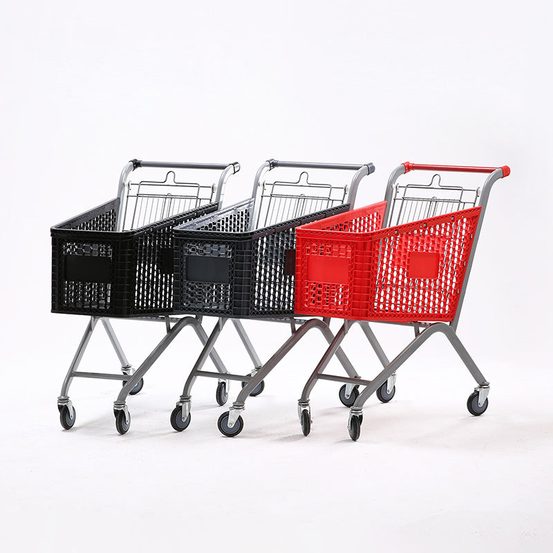 プラスチックショップトロリー経済スーパーショッピングカート