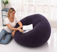 Joyee Fauteuil Gonflable de Salon Sur Mesure Grand Confort en PVC Siège Transat Canapé-Lit Pouf Pliable à Air une Place