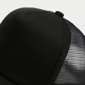 Casquette de baseball ajustée athlétique à 5 panneaux, bicolore, avec logo personnalisé, en polyester, devant en mousse et dos en maille, réglable, pour le sport - Product Image 5