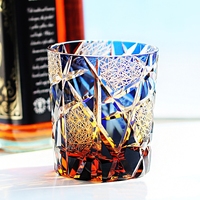 Ensemble de verres à whisky en cristal, verres à bière et verres à eau de luxe faits à la main, design à motif d'éclair