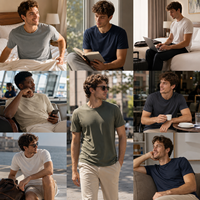 Camisetas JNEI para Hombre, Camisa de Viaje de Secado Rápido, 150 g/m², Transpirable, Protección Solar, Ligera, para Actividades al Aire Libre