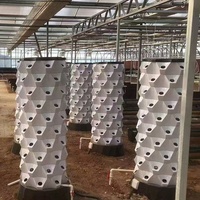 Sistem Penanaman Vertikal Aeroponik Menara Rumah Kaca Hidroponik Multilayer Besar, Plastik ABS Food Grade, Hasil Tinggi, Stabil