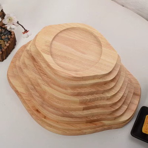 Alfombrilla aislante de calor de madera, forma redonda irregular, para olla de piedra, arroz, teppanyaki, base antiescaldante, bandeja, salvamanteles - Product Image 3