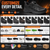 Zapatos de Seguridad para Hombre con Puntera de Acero, Transpirables, Ligeros, con Parte Superior de Flyknit y Logotipo Personalizado de Fábrica