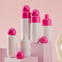 Bouteille de pulvérisation à bouchon à bille personnalisée de 30 ml, 50 ml, 80 ml, 100 ml, cylindre rond, flacon rechargeable pour lotion et crème