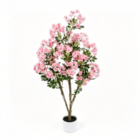 Arbre artificiel bananier rose personnalisé, arbre de Michelia Figo rose pleinement en fleurs, décoration pour projets résidentiels et commerciaux, OEM ODM