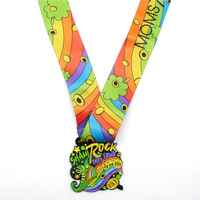 Cordon de médaille sublimé personnalisé de haute qualité, avec impression de logo et taille sur mesure, pour tour de cou