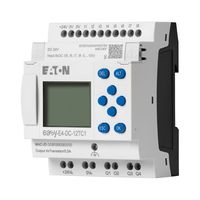   Relais de contrôle Moeller Série EASY E4 avec affichage (Ethernet extensible), entrées 24 V CC, 8 numériques, 4 analogiques, bornes à vis