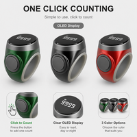 Bague connectée de Dhikr musulman avec écran OLED, contrôle par bouton en plastique, compteur électronique de Tasbih, affichage manuel 99999, plusieurs couleurs