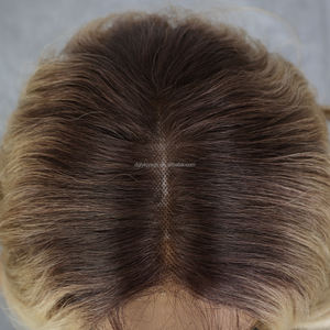 All'ingrosso 26 pollici <span class=keywords><strong>capelli</strong></span> sintetici fatti a mano all'uncinetto 13x6 pizzo anteriore parrucca marrone <span class=keywords><strong>chiaro</strong></span> sciolto onda profonda parrucca per le donne - Product Image 4