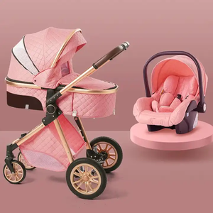 <b>Foldable</b> Passeggino 3 in 1 Pram With Car Seat Kinderwagen Luxury Comfort <b>Trolley</b> - Product Image 6