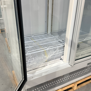 Congélateur vertical à température unique COLDSTAR pour supermarché, réfrigérateur à double porte, 1200L, dégivrage automatique, boissons, commodité - Product Image 4