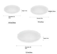 Assiette plate en porcelaine émaillée blanche pure, style européen simple, avec bordure en dentelle, écologique, pour desserts et gâteaux, idéale pour l'hôtellerie