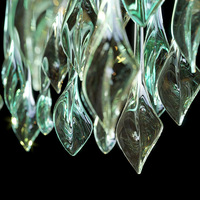 Lustre de plafond en verre de luxe moderne décoration d'escalier de salle à manger suspension LED lampe suspendue salon