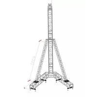 Torre de elevación de armazón de aleación de aluminio de alta calidad para sistemas de sonido line array, portátil, con espiga cuadrada y sistema de pernos